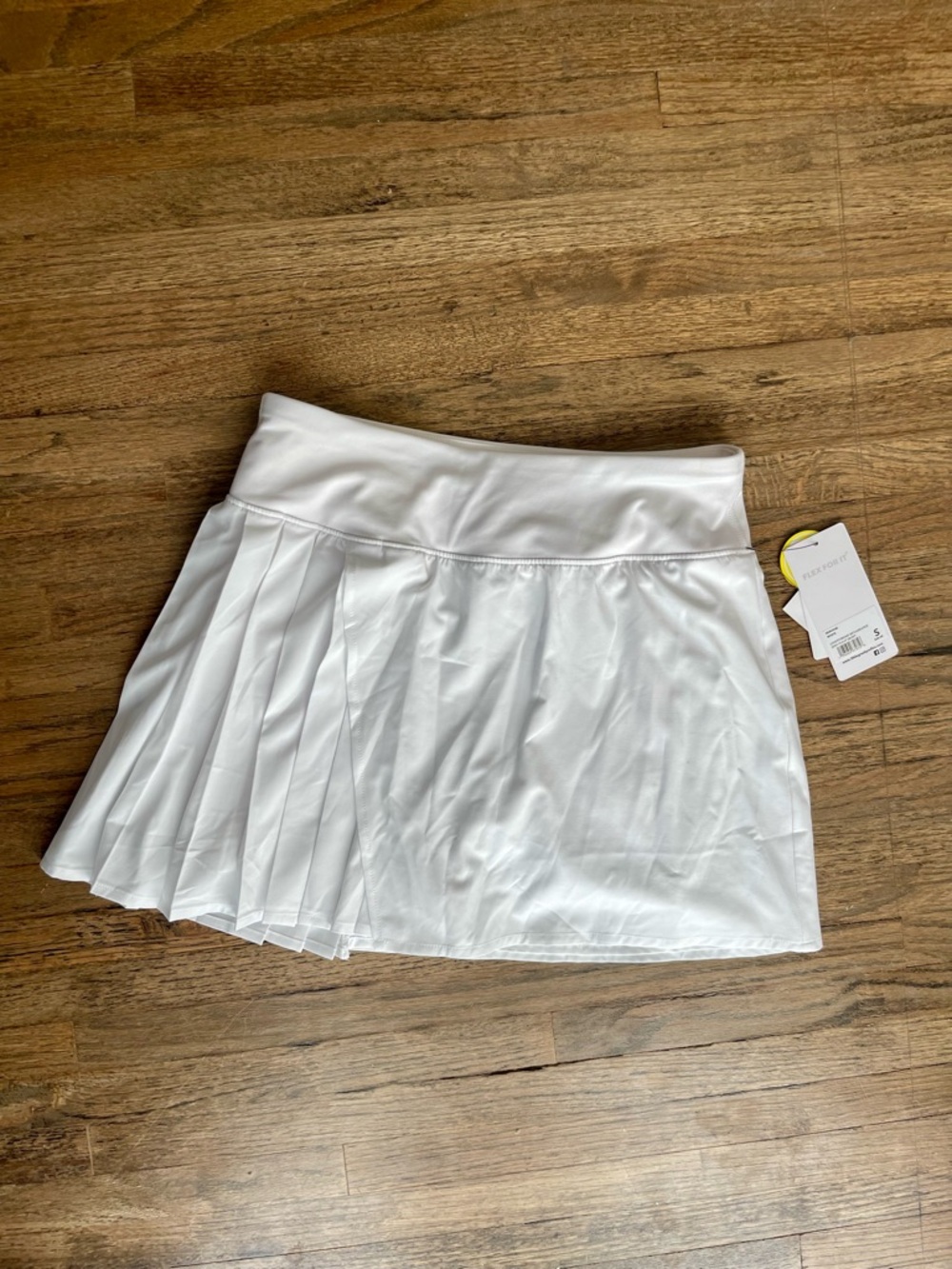 90 Degree By Reflex White Pleated Tennis Skort